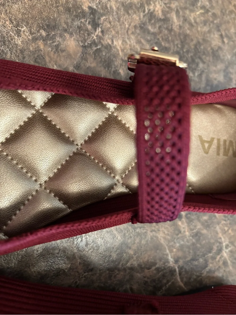 MIA Women's Burgundy Mary Jane Brita Ballet Flats.  9
